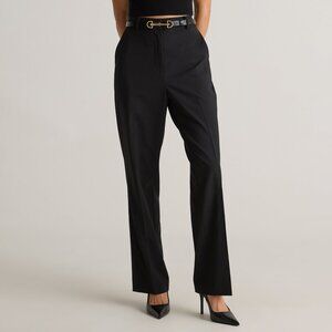 Quince Italian Wool Straight Leg Pants Black Size 14